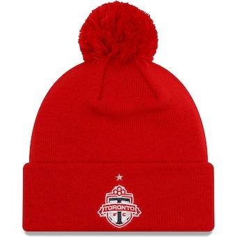 Toronto FC New Era Jersey Hook Cuffed Knit Hat with Pom - Red