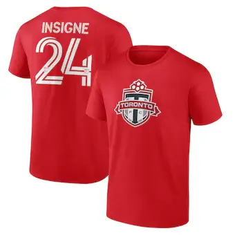 Lorenzo Insigne Toronto FC Fanatics Branded Authentic Stack Name & Number - T-Shirt - Red